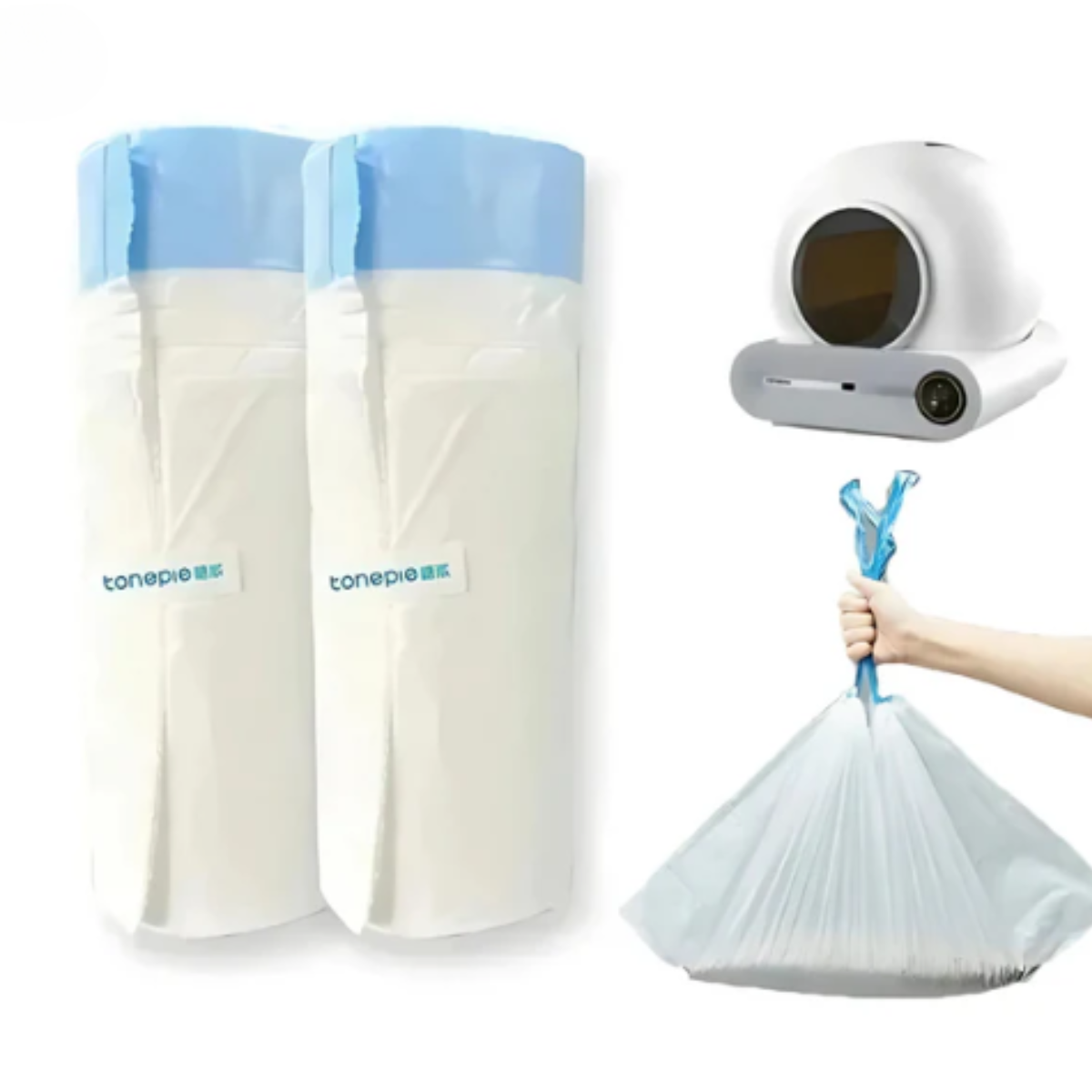 Bags for self-cleaning cat litter box