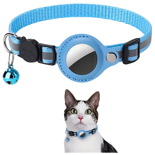 GPS Cat Collar – Includes Tracker Tag + Reflective Breakaway with Bell