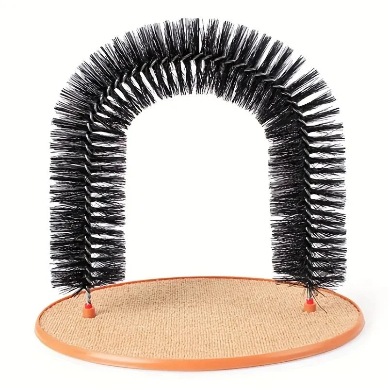 Self-Grooming Cat Arch with Scratching Pad