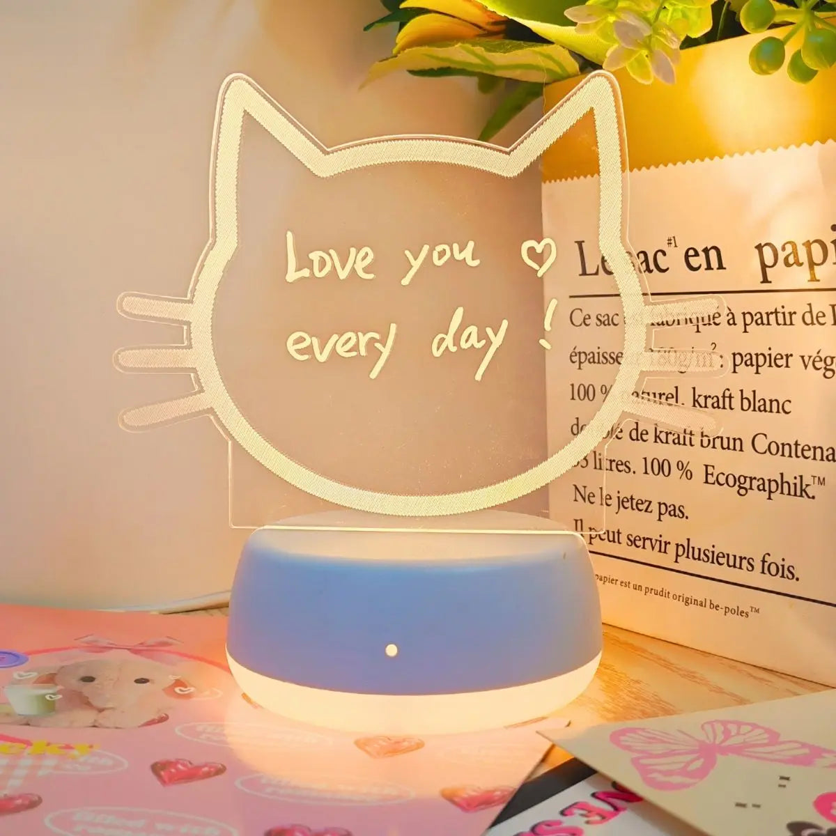 LED Cat Face Night Light – Cute Gift for Cat Lovers