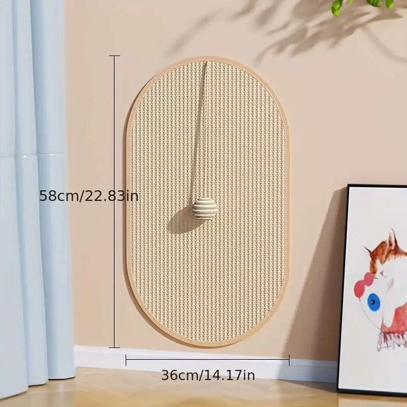 Cat Wall Scratcher 3-in-1: Pad, Toy & Panel