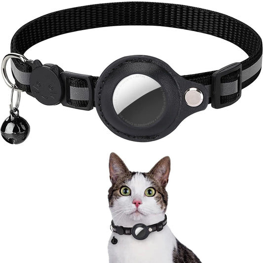 GPS Cat Collar – Includes Tracker Tag + Reflective Breakaway with Bell