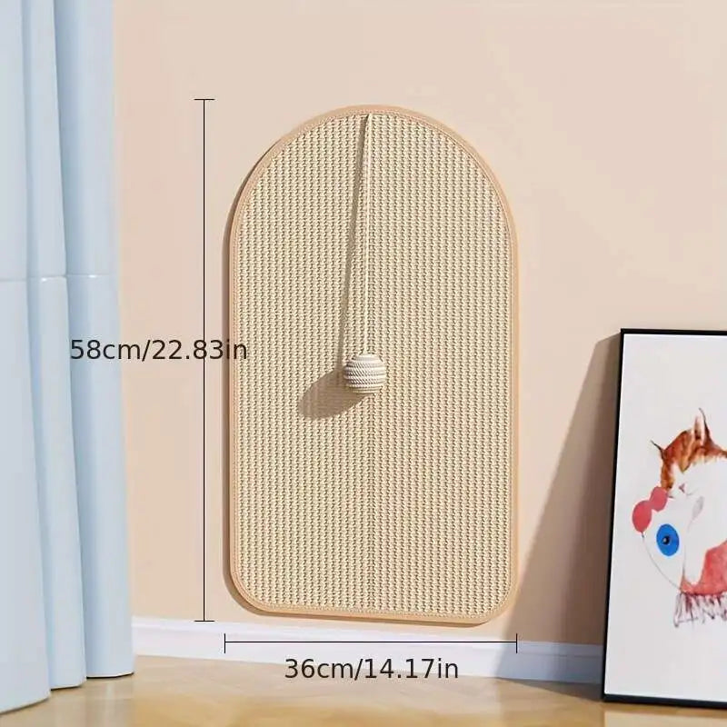 Cat Wall Scratcher 3-in-1: Pad, Toy & Panel