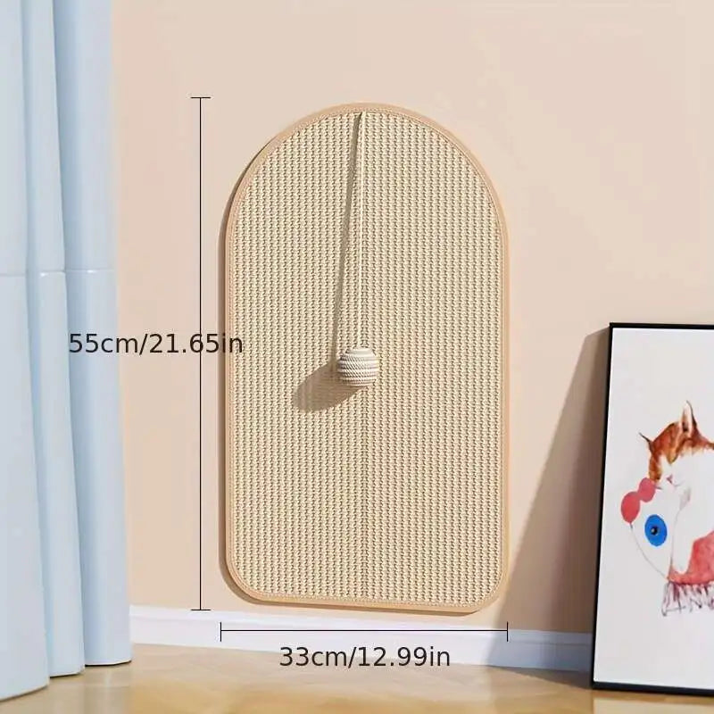 Cat Wall Scratcher 3-in-1: Pad, Toy & Panel