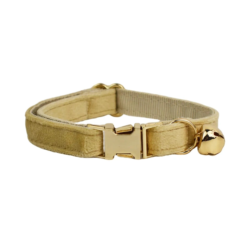 Cat Collar with Name – Luxury Velvet, Bell & Bow