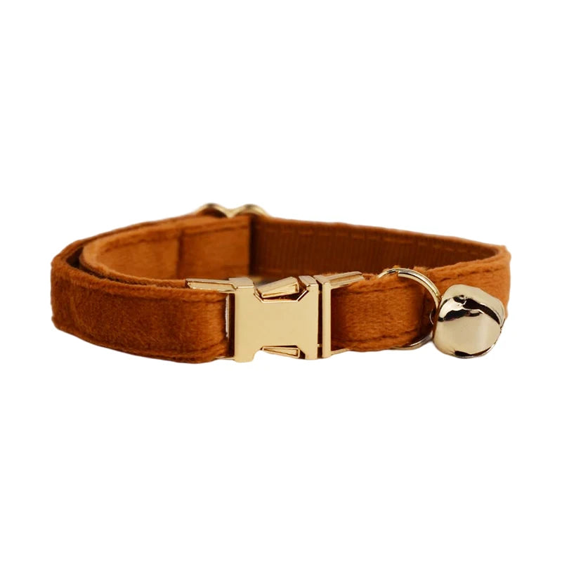 Cat Collar with Name – Luxury Velvet, Bell & Bow