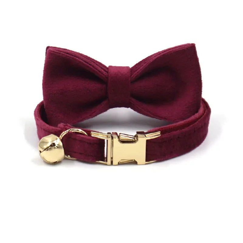 Cat Collar with Name – Luxury Velvet, Bell & Bow