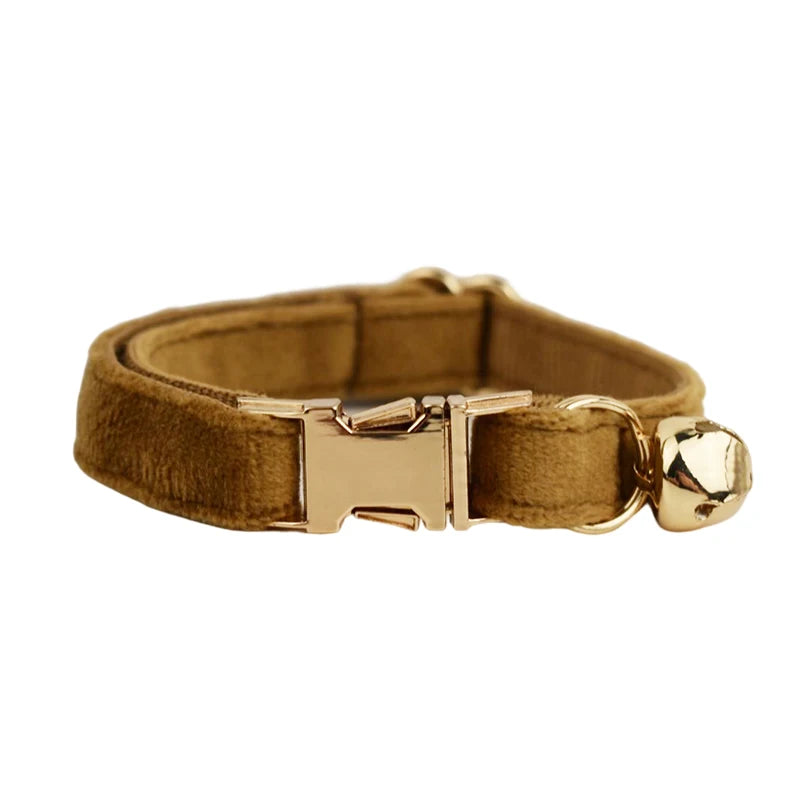 Cat Collar with Name – Luxury Velvet, Bell & Bow