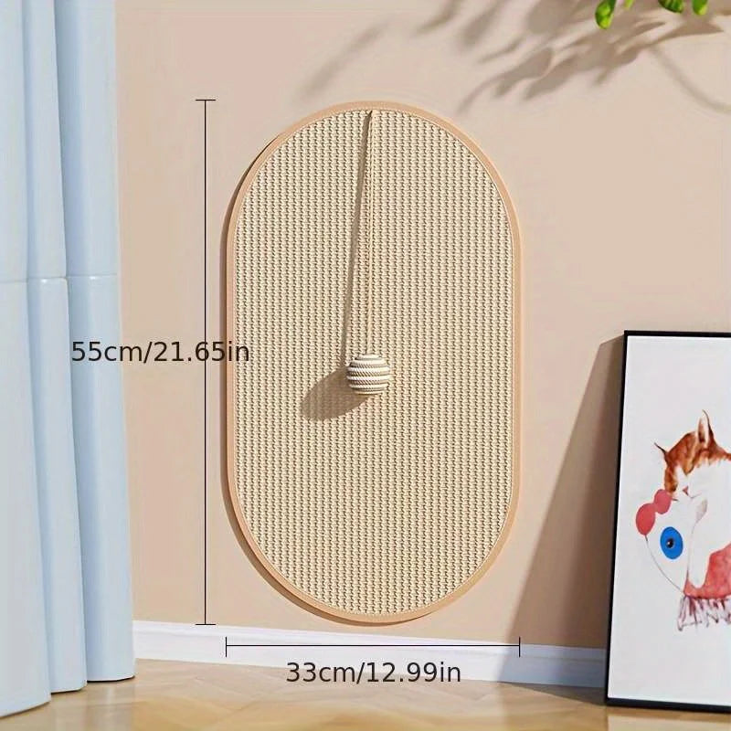 Cat Wall Scratcher 3-in-1: Pad, Toy & Panel
