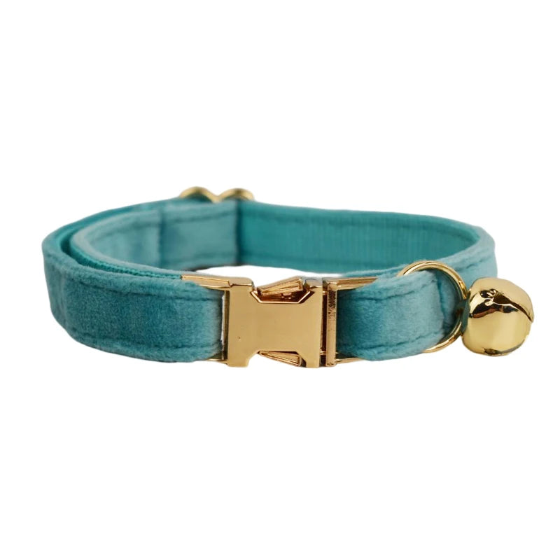 Cat Collar with Name – Luxury Velvet, Bell & Bow