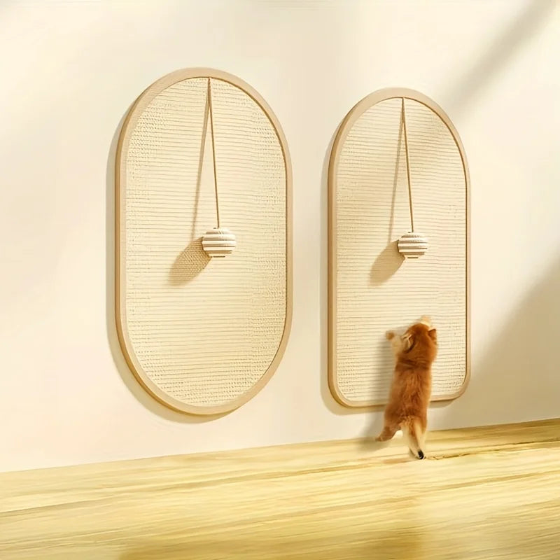 Cat Wall Scratcher 3-in-1: Pad, Toy & Panel