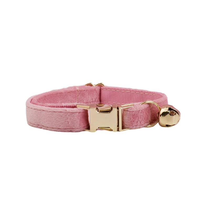 Cat Collar with Name – Luxury Velvet, Bell & Bow