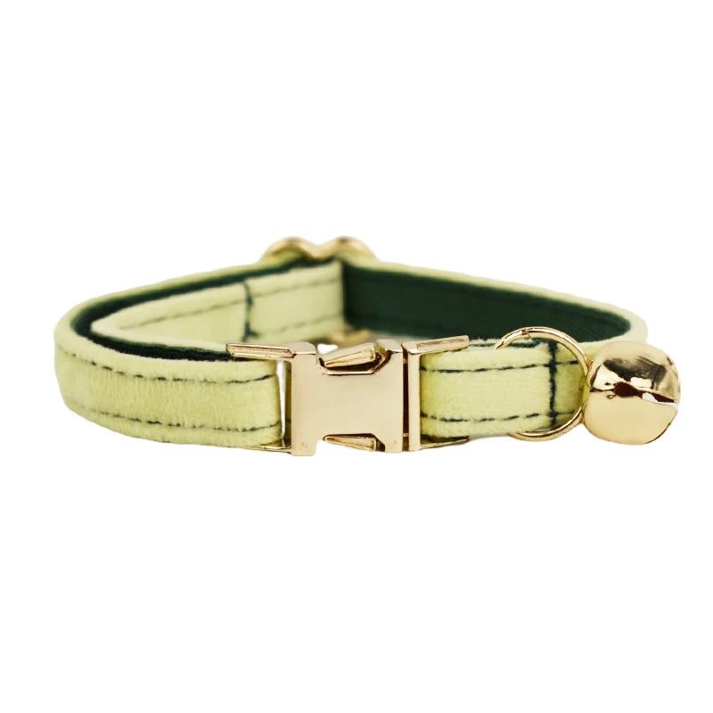 Cat Collar with Name – Luxury Velvet, Bell & Bow