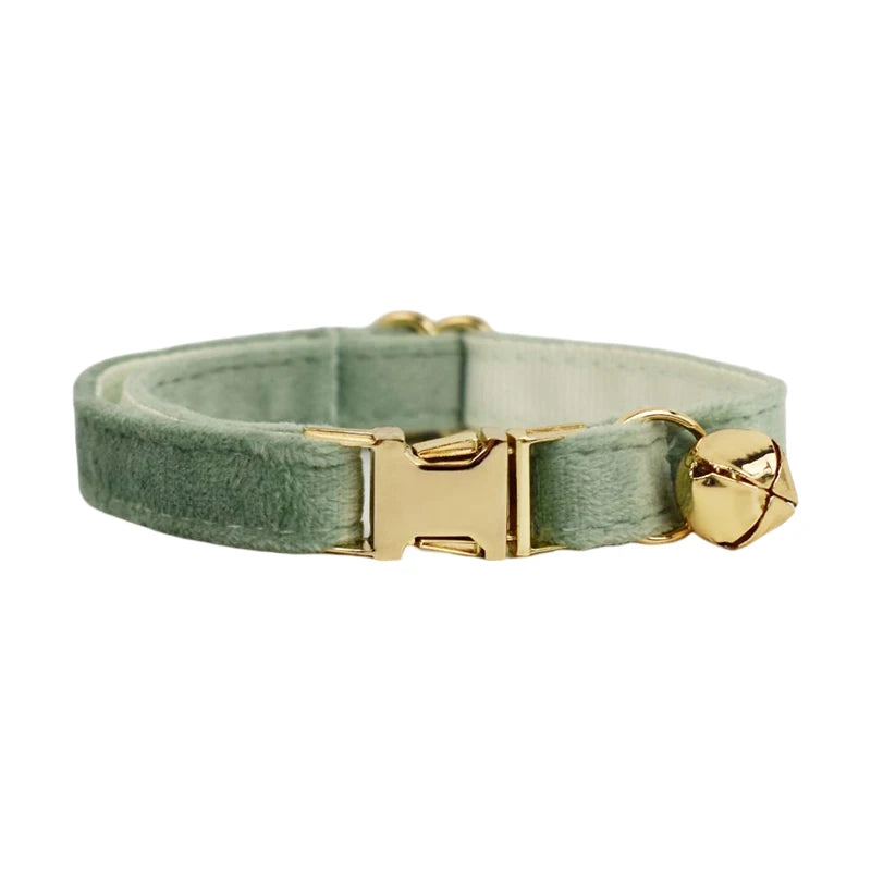 Cat Collar with Name – Luxury Velvet, Bell & Bow