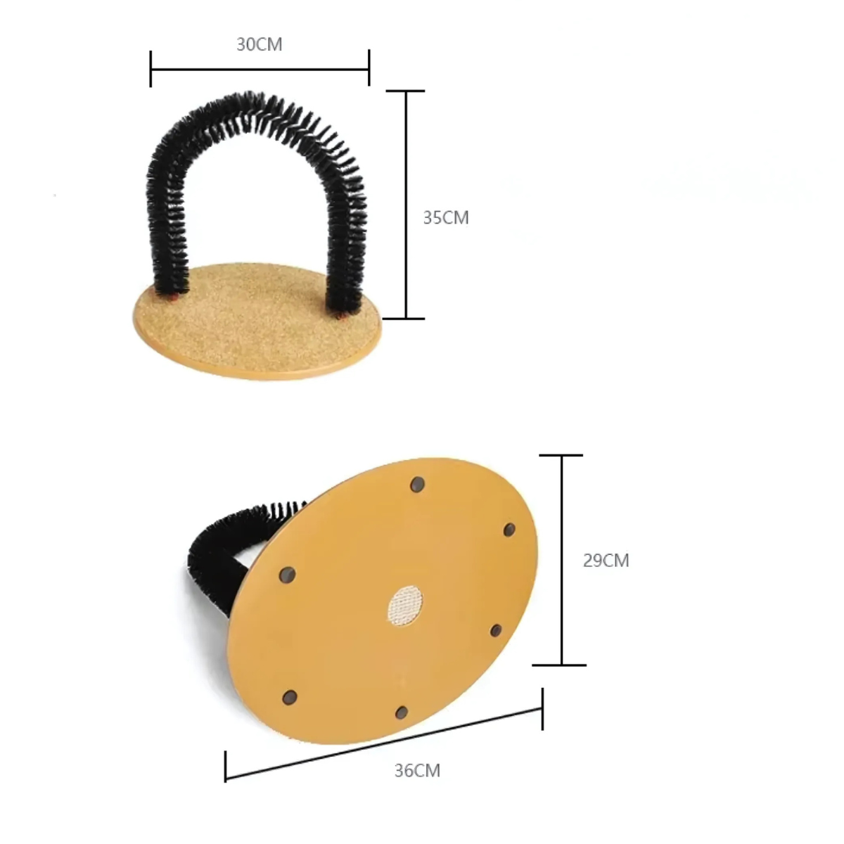 Self-Grooming Cat Arch with Scratching Pad