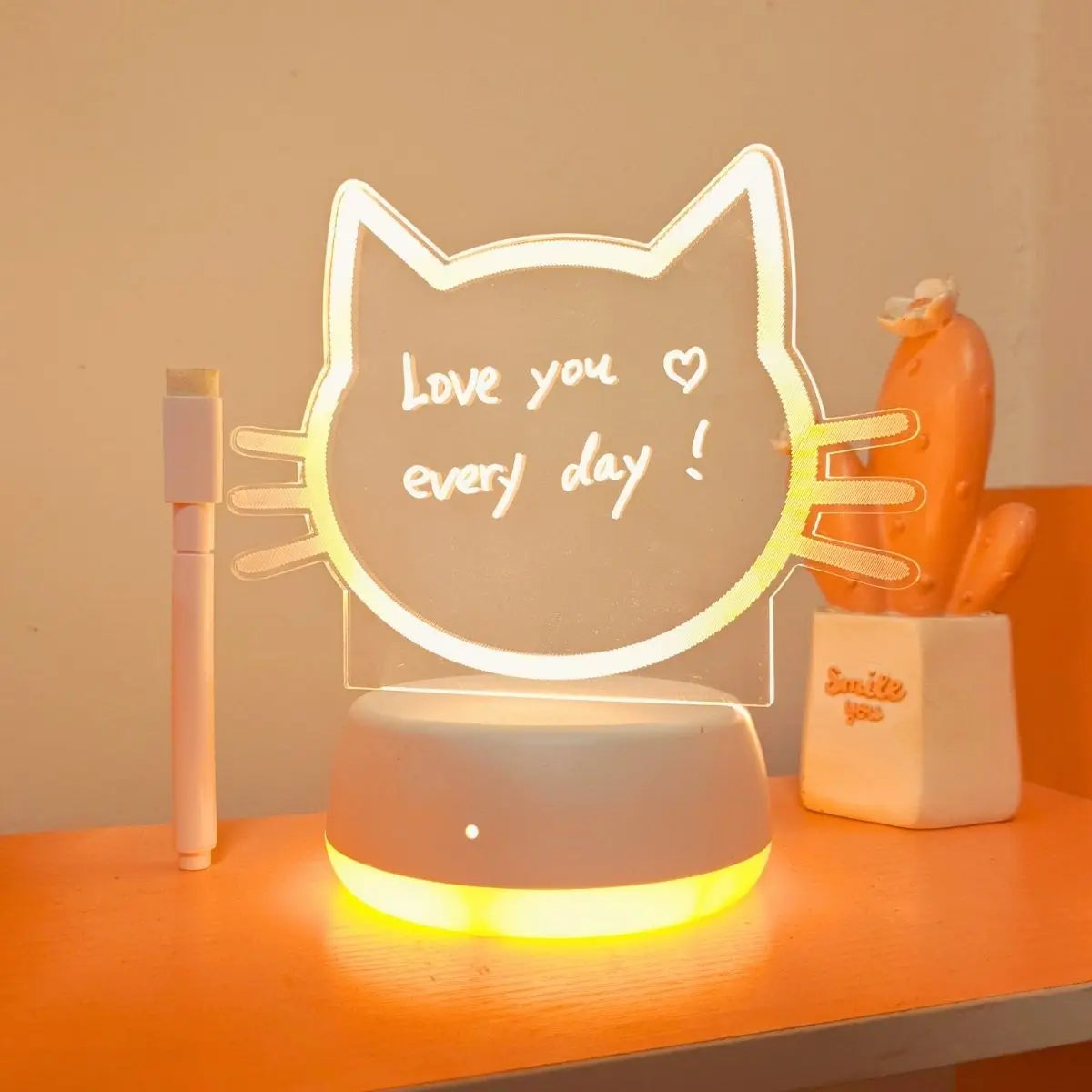LED Cat Face Night Light – Cute Gift for Cat Lovers