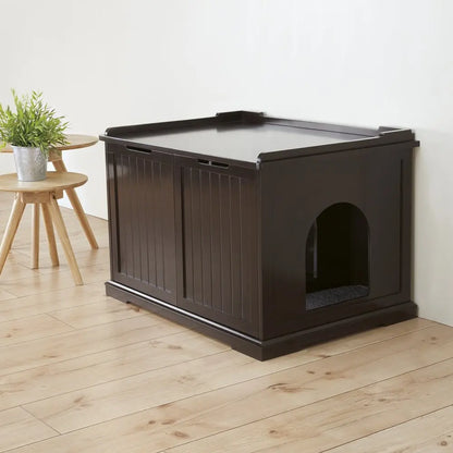 Modern Wooden Cat Litter Box