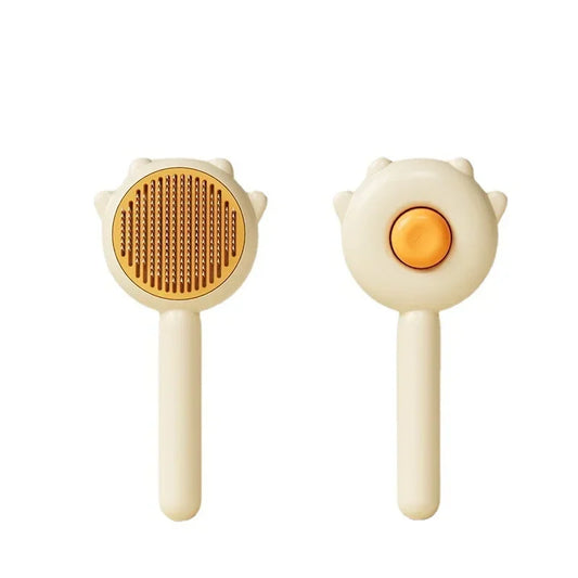 Cat Grooming Brush & Comb – Self-Cleaning Tool