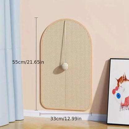 Cat Wall Scratcher 3-in-1: Pad, Toy & Panel