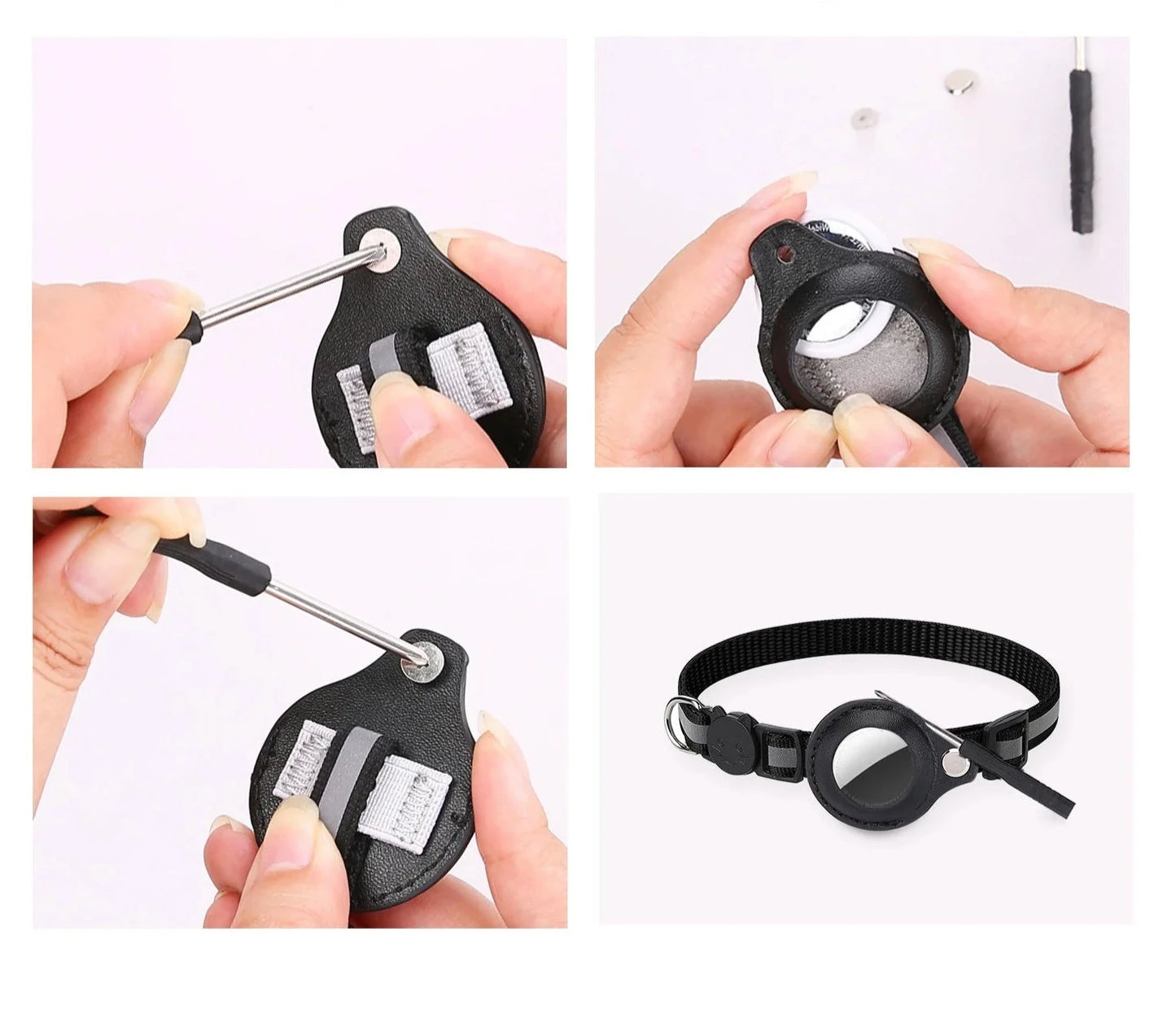 Breakaway Cat Collar with AirTag Holder and Bell