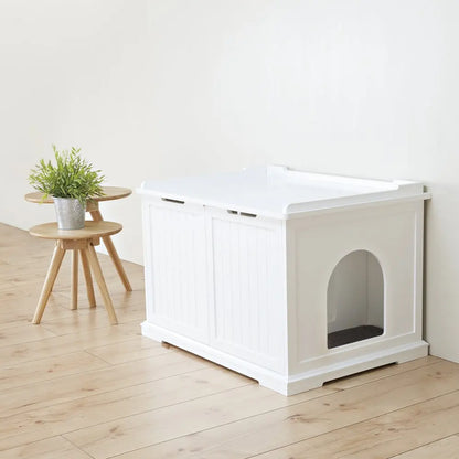 Modern Wooden Cat Litter Box