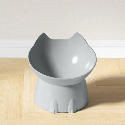 Cat Bowl Feeder Elevated Tilted Anti-Tip Design