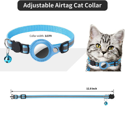 Cat Tracker Tags GPS Cat Collar – Includes Tracker Tag + Reflective Breakaway with Bell ...