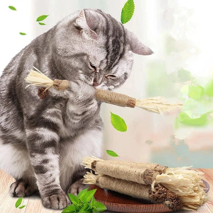 All-Natural Catnip Chew Sticks – Interactive Dental Toy for Cats