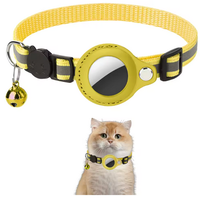 GPS Cat Collar – Includes Tracker Tag + Reflective Breakaway with Bell
