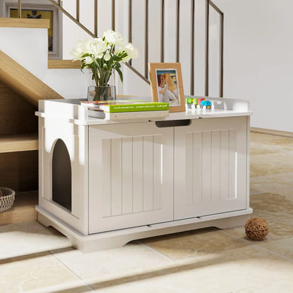 Modern Wooden Cat Litter Box