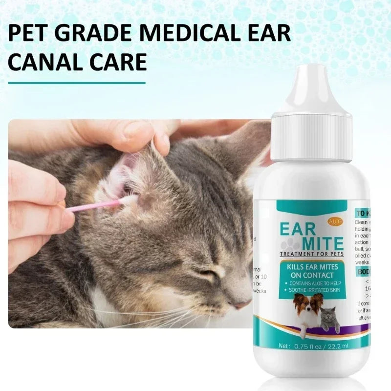 Cat Ear Mite Treatment Drops – Natural Ear Cleaning Oil