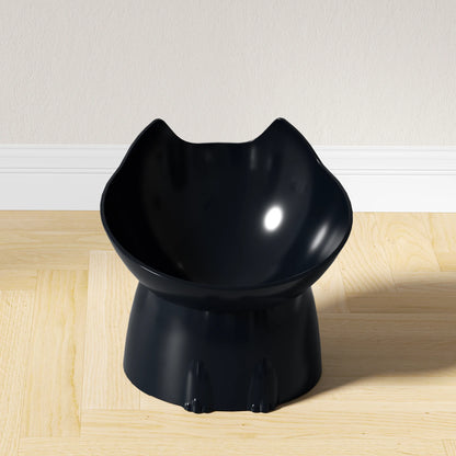 Cat Bowl Feeder Elevated Tilted Anti-Tip Design