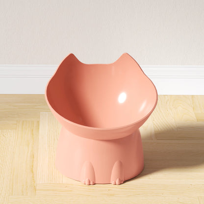 Cat Bowl Feeder Elevated Tilted Anti-Tip Design